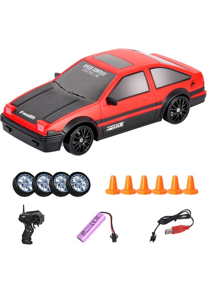 Rc Drift Araba 1 / 24 2.4ghz 4 Tekerlekli Uzaktan Kumandalı Yarış Yol Aracı Çocuk Çocuk Oyuncak (Klasik Versiyon) - AE86 (Yurt Dışından)