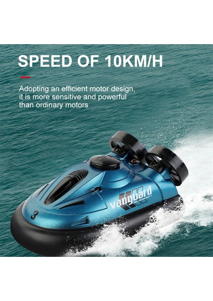 777-580 Mini Rc Hovercraft Elektrikli Sürat Teknesi Çocuk Oyuncak 2.4g Su Geçirmez Rc Tekne - Mavi (Yurt Dışından)