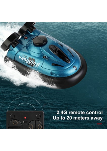 777-580 Mini Rc Hovercraft Elektrikli Sürat Teknesi Çocuk Oyuncak 2.4g Su Geçirmez Rc Tekne - Mavi (Yurt Dışından)