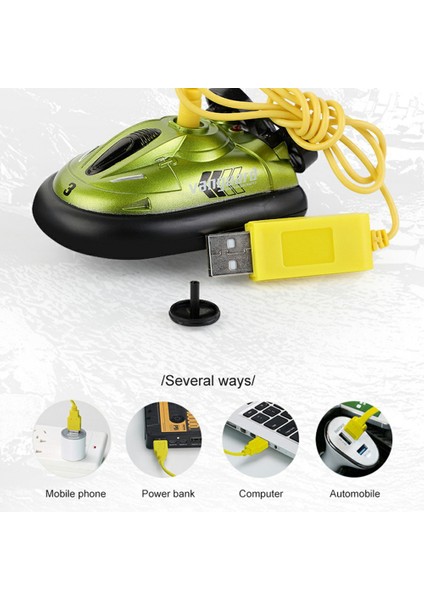 777-580 Mini Rc Hovercraft Elektrikli Sürat Teknesi Çocuk Oyuncak 2.4g Su Geçirmez Rc Tekne - Mavi (Yurt Dışından)