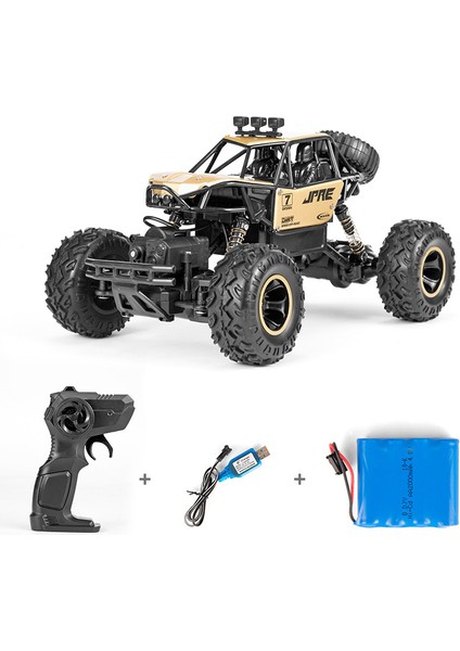 6241 2.4g Rc Tırmanma Araba 4WD Amortisör Alaşım Araba 4ch Off-Road Araç Oyuncak Desteği 45 Derece Eğimli Tırmanma - Altın (Yurt Dışından)