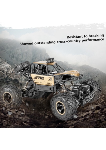 6241 2.4g Rc Tırmanma Araba 4WD Amortisör Alaşım Araba 4ch Off-Road Araç Oyuncak Desteği 45 Derece Eğimli Tırmanma - Altın (Yurt Dışından)