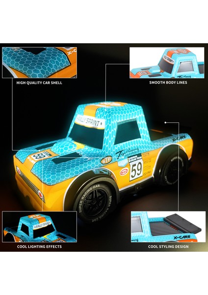 Q243 1 / 24 2WD Rc Yarış Arabası Çocuk Uzaktan Kumandalı Oyuncak Araba, Soğuk Işık - Mavi (Yurt Dışından) fırsatları