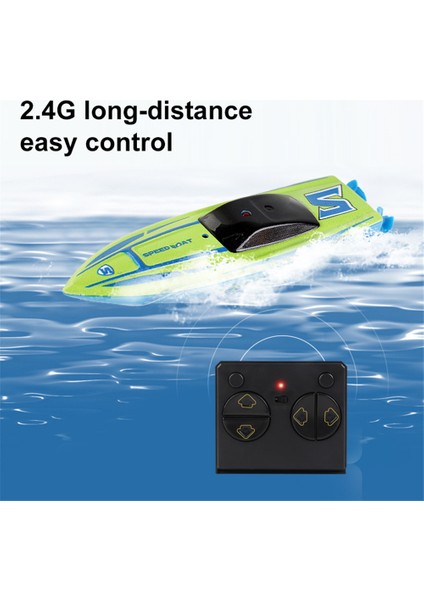 Mini Uzaktan Kumandalı Tekne Rc Tekne 2.4ghz 360 Dönen USB Şarj Edilebilir Sürat Teknesi Model Oyuncak Çocuklar Için - Turuncu (Yurt Dışından)