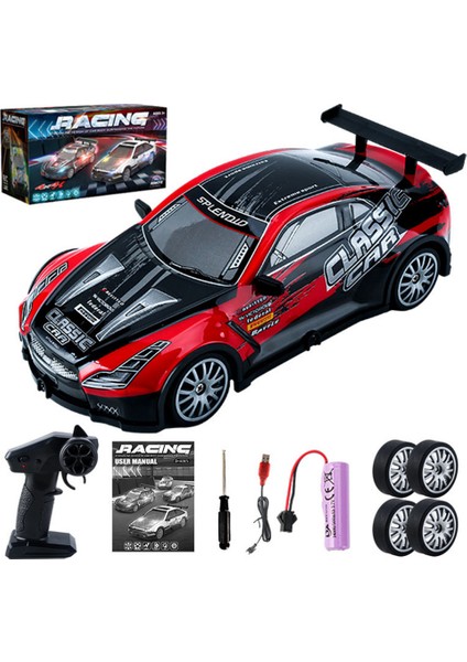 KY-S205 Gtr Stil 1 / 20 4WD Rc Işık Uzaktan Kumandalı Oyuncak Araba ile Yüksek Hızlı Drift Araba - Kırmızı (Yurt Dışından)
