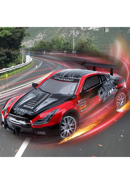 KY-S205 Gtr Stil 1 / 20 4WD Rc Işık Uzaktan Kumandalı Oyuncak Araba ile Yüksek Hızlı Drift Araba - Kırmızı (Yurt Dışından)