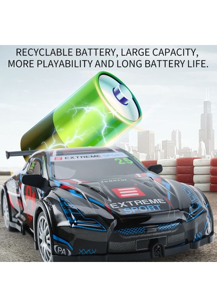 KY-S205 Gtr Stil 1 / 20 4WD Rc Işık Uzaktan Kumandalı Oyuncak Araba ile Yüksek Hızlı Drift Araba - Kırmızı (Yurt Dışından)