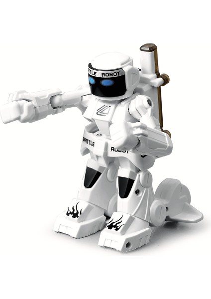 777-615 Akıllı Rc Oyuncak Uzaktan Kumandalı Insansı 2.4g Işık ve Ses ile Dövüş Robotu - Beyaz (Yurt Dışından)