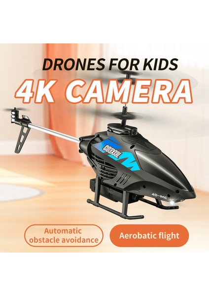 4drc 4d-M6 Hd Hava Fotoğrafçılığı Çocuk Uçak Oyuncak Şarj Edilebilir Uzaktan Kumanda Helikopteri, 2 Piller - Kırmızı (Yurt Dışından)