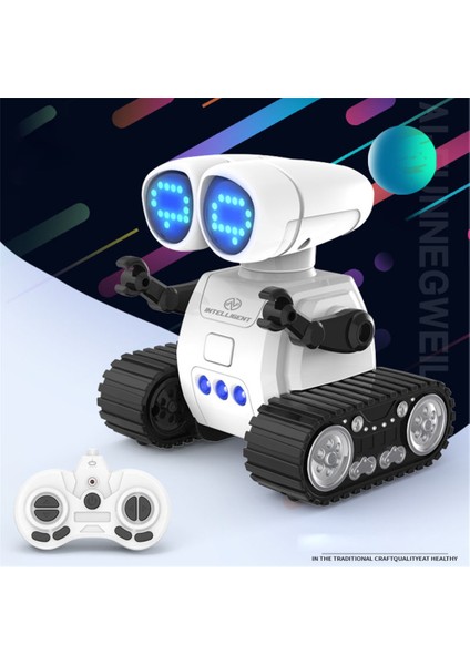 S018 Mini Uzaktan Kumanda Programlama Robot Müzikli Işık Desen Anahtarlama Akıllı Robot Oyuncak (Yurt Dışından)