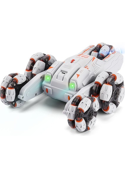 Jjrc JC05 2.4ghz Çift Taraflı Gösteri Arabası Beş Tekerlekli Salıncak Kolu Sürüklenme Arabası Saat Hareketi / Uzaktan Kumanda Renkli Işıklı, Müzikli Araba Oyuncak - Gri / Turuncu (Yurt Dışından)