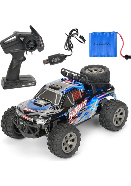 20KM/H 1:18 2.4g Uzaktan Kumandalı Araba Rc Elektrikli Canavar Kamyon Arazi Aracı - Mavi (Yurt Dışından)