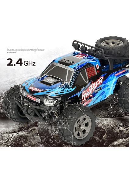 20KM/H 1:18 2.4g Uzaktan Kumandalı Araba Rc Elektrikli Canavar Kamyon Arazi Aracı - Mavi (Yurt Dışından)