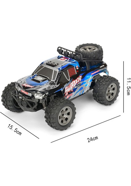 20KM/H 1:18 2.4g Uzaktan Kumandalı Araba Rc Elektrikli Canavar Kamyon Arazi Aracı - Mavi (Yurt Dışından)
