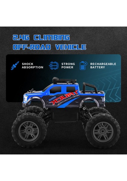 4WD Kaya Tırmanışı Off-Road Araç Soğuk Işık Çocuk Oyuncak 2.4g Uzaktan Kumandalı Araba, 1 Pil - Kırmızı (Yurt Dışından) fırsatları