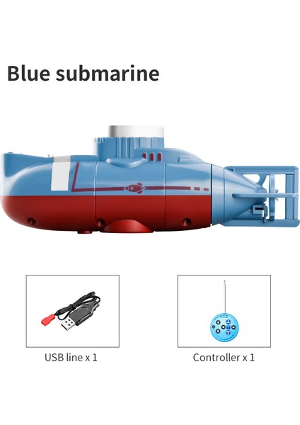 Mini Rc Denizaltı Uzaktan Kumandalı Tekne Su Geçirmez Dalış Oyuncak - Mavi (Yurt Dışından) indirimleri