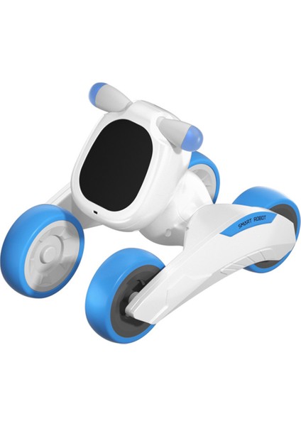 R28 Akıllı Ses Kontrollü Robot Yavru Çocuk Uzaktan Kumandalı Evcil Hayvan Oyuncak, 1 Pil - Beyaz + Mavi (Yurt Dışından)