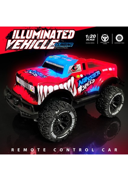 UJ99-Y201 1 / 20 2WD Rc Araba Kaymaz Tekerlekler Soğuk Işık Uzaktan Kumandalı Araba Oyuncak - Kırmızı (Yurt Dışından)
