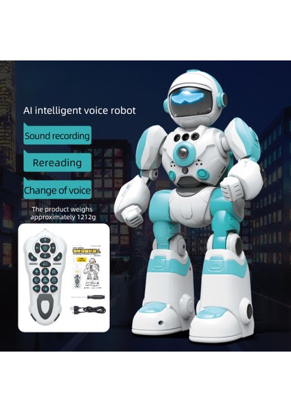 BG1538 Rc Dans Robotu Aı Akıllı Ses Robot Model Oyuncaklar Uzaktan Programlamayı , Hareket Sensörü - Yeşil (Yurt Dışından)