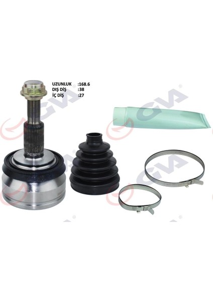 Aks Kafası Dış Ön Transporter T5 1.9 Tdı 04-10 Axb 38X27X63 168.5MM