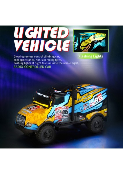 1 / 35 Rc Kamyon Çocuk Oyuncak Serin Işık Efektli Uzaktan Kumandalı Araç - UJ99-ZK02 Turuncu (Yurt Dışından)