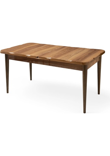 Kelebek Ortadan Açılır Büyüyen Yemek Masası Parlak Ceviz 70 x 120 cm
