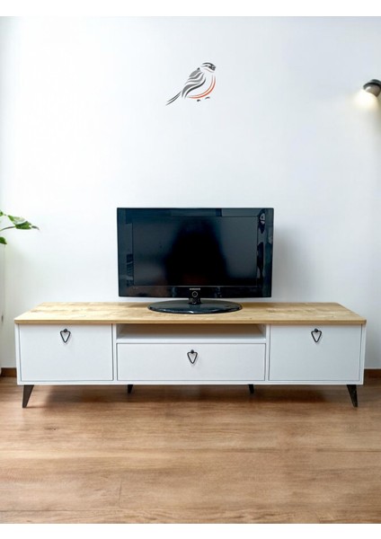 Ünite Modern Ayaklı Çekmeceli Tv Sehpa & Ünitesi 180CM