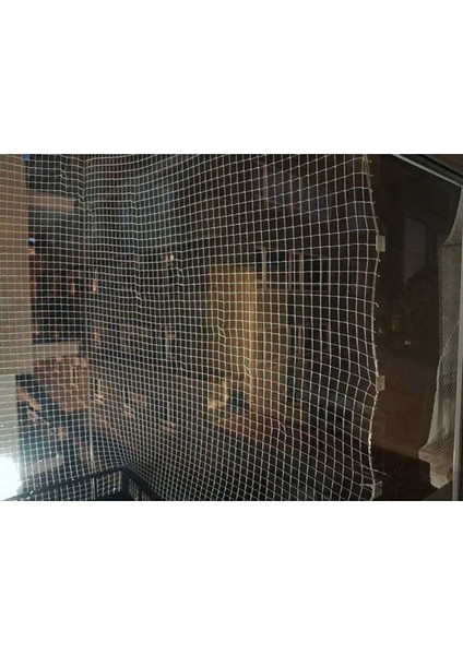 Kedi Flesi 2 x 11 Metre Kuş Önleme Ağı Ip Halat Kanca Dubel Sık Dokuma Montaj Malzemeli Balkon Ağı