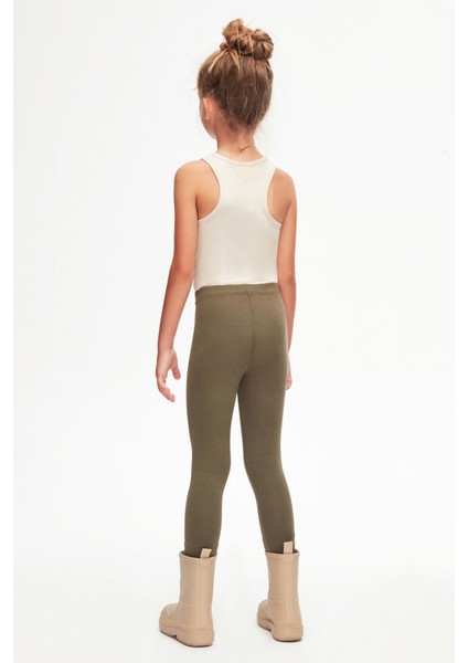 Kamuflaj Yeşil Basic Kız Çocuk Yazlık Tayt fırsatları