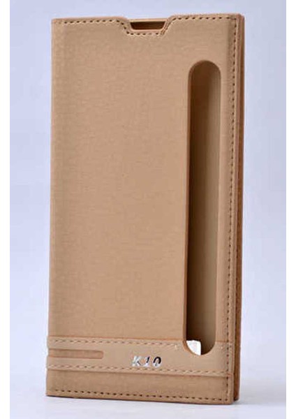 ESLIFETECH26AKSESUAR Lg K10 Uyumlu Mıknatıs Kapaklı Koruyucu Kılıf Altın Sarı-Gold modelleri