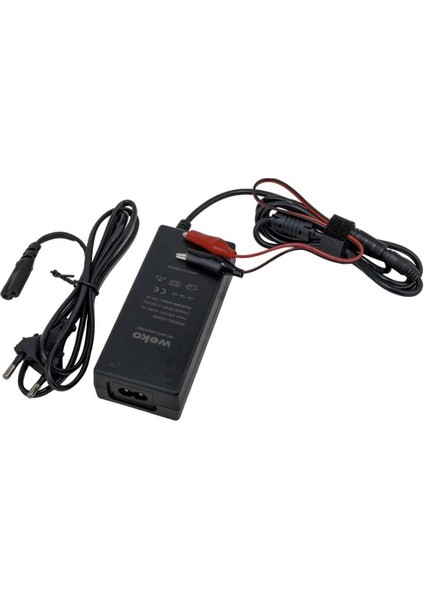 12.6 Volt - 3 Amper 5.5*2.5 + Krokodil Uçlu Ledli Yerli Üretim Masaüstü Şarj Adaptörü