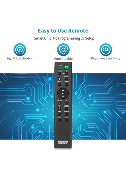 RMT-AH100U Sony HT-CT180 SA-CT180 HTCT180 SACT180 Ses Çubuğu Ses Sistemi Için Uzaktan Kumandayı Değiştirin (Yurt Dışından) fiyatları