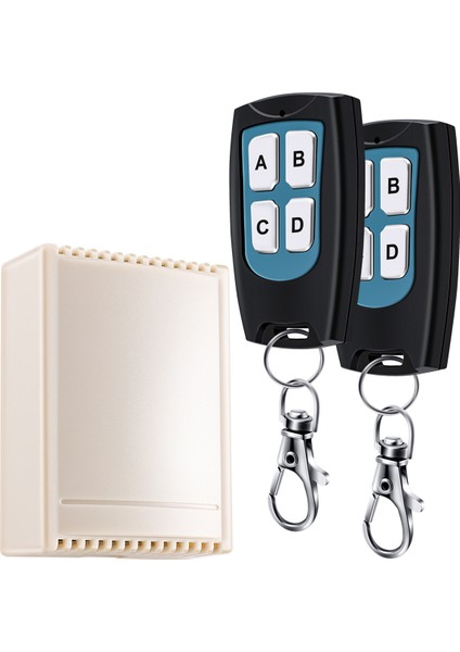 Dc 12V 4 Kanal 200M Kablosuz Rf Uzaktan Kumanda Anahtarı 2 Verici + Alıcı (Yurt Dışından)