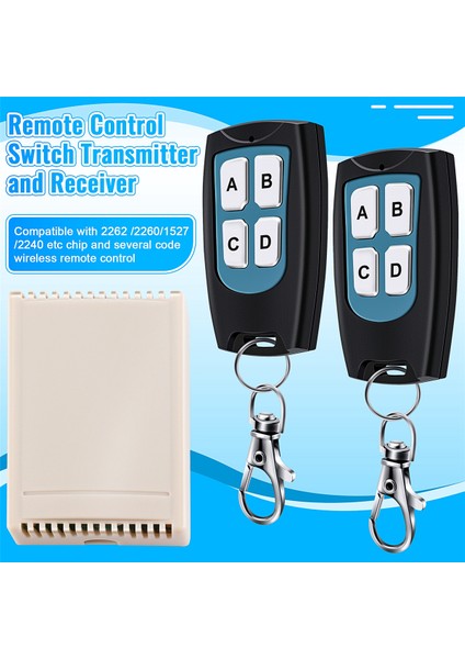 Dc 12V 4 Kanal 200M Kablosuz Rf Uzaktan Kumanda Anahtarı 2 Verici + Alıcı (Yurt Dışından) fırsatları