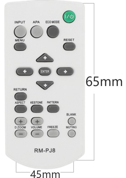 Evrensel Rm-Pj8 Projektör Yedek Uzaktan Kumanda Sony RM-PJ5/PJ6/PJ10/PJ12/PJ1 Kablosuz Uzaktan Kumanda (Yurt Dışından) modelleri