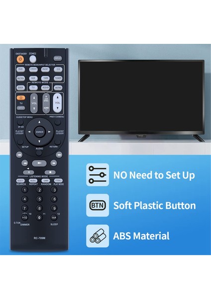 RC-709M Uzaktan Kumanda Onkyo Av Alıcısı RC-737M RC-765M TX-SR507 TX-SR606 TX-SR607 TS-XR606 TX-SR606S Için Yedek (Yurt Dışından) fırsatları