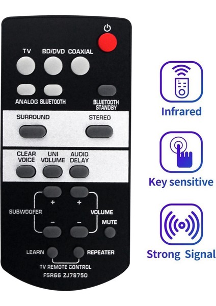 Yamaha Ses Çubuğu Için FSR66 ZJ78750 Uzaktan Kumandayı Değiştirin YAS-103 YAS-105 YAS-106 YAS-107 YAS-108 YAS-207 ATS-1030 ATS-1080 (Yurt Dışından) fiyatları
