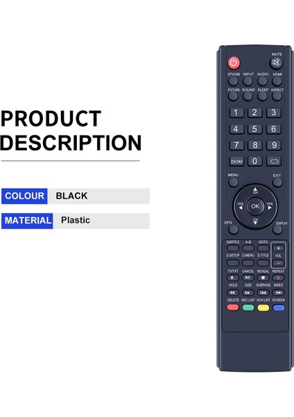 Uzaktan Kumanda Yedek 0118020315 Teac Tv/audıo LCDV3256HDR LCDV2681FHD LEDV32U83HD LE55AZFHD (Yurt Dışından) indirimleri