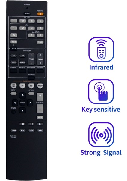 Yamaha Ses Alıcısı Için RAV463 Uzaktan Kumanda HTR3066 HT-R3066 RXV373 RTZA113500 RX-V373 RXV375 YHT399U YHT497 (Yurt Dışından) indirimleri