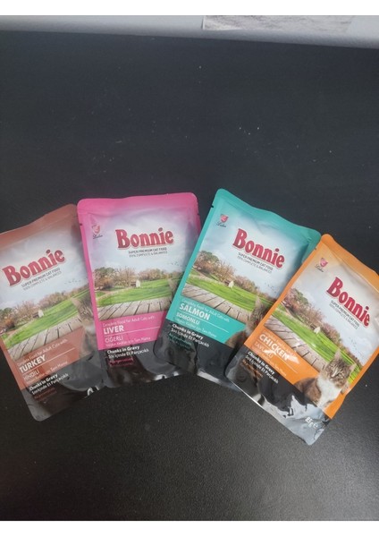 4 Adet Et Sulu Farklı Aromalar Konserve Kedi Maması (85 Gram x 4 Paket)