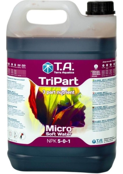 Terra Aquatica Tripart Micro (Flora Micro) Softwater 5 Litre Bitki Besini