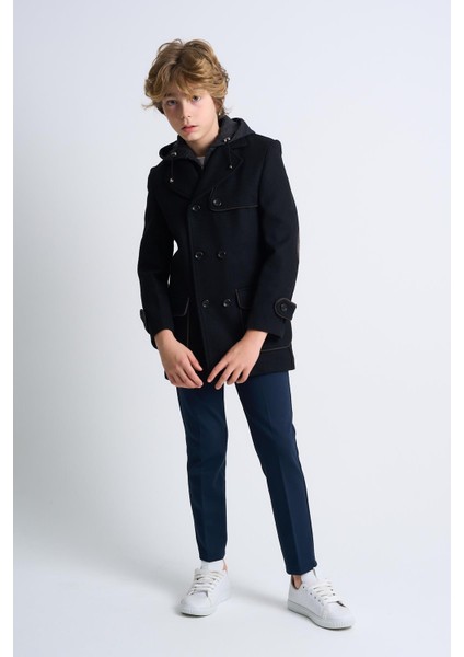 Alexandergardı Çıkarılabilir Kapüşonlu Düğme Detaylı Astarlı Çocuk Kaban fırsatları