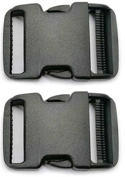 Plastik 50 mm Siyah Sert 2 Adet Kilitli Bağlama Kayışı