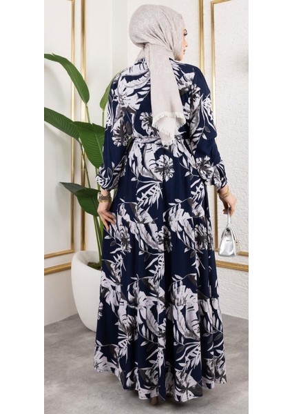 Palmiye Desenli Tesettür Elbise fiyatları