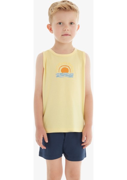 Erkek Çocuk T-Shirt 40751 - Açık Sarı