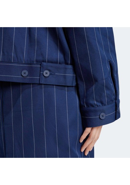 Pinstripe Harrington Kadın Lacivert Jean Ceket (JJ3477) indirimleri