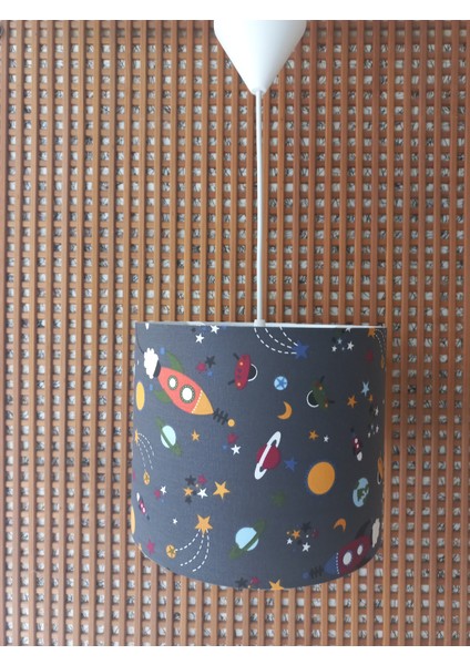 Yıldızlar Kumaş Kaplama Çocuk Odası ve Bebek Odası Avize Aydınlatma Sarkıt