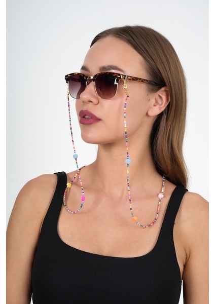 Fimo Kalpli Kum Boncuk Gözlük Zinciri - Kolye - Bileklik fiyatları