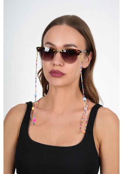 Fimo Kalpli Kum Boncuk Gözlük Zinciri - Kolye - Bileklik modelleri