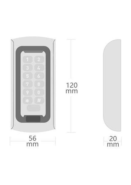 NC-MSC02P IP66 SU GEÇİRMEZ İÇ-DIŞ ORTAM ŞİFREMATİK OKUYUCU fiyatları